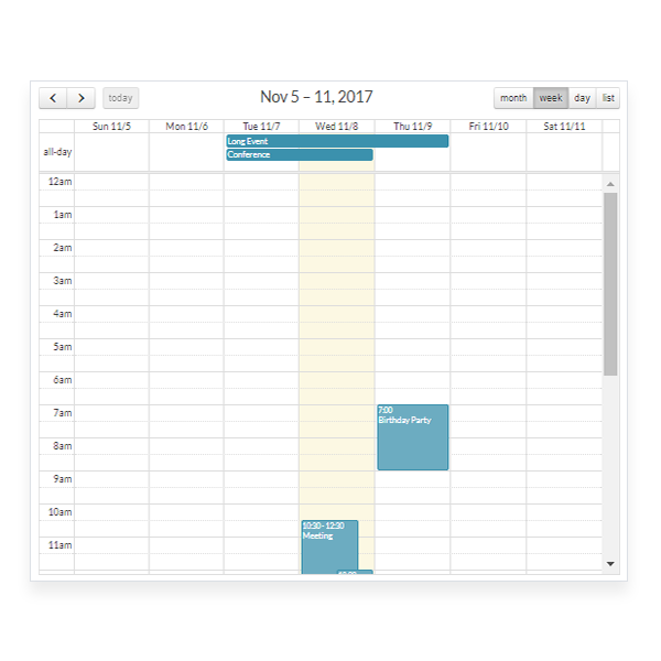 FullCalendar