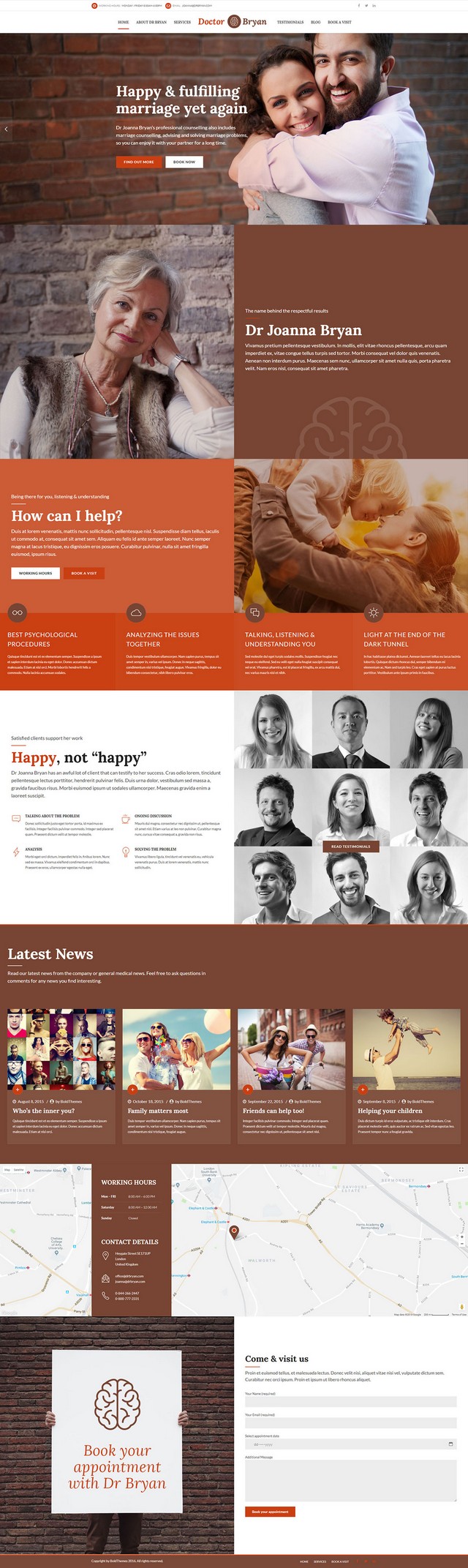 health and medical wordpress theme Medicare homepage layout for Pshychiatrist